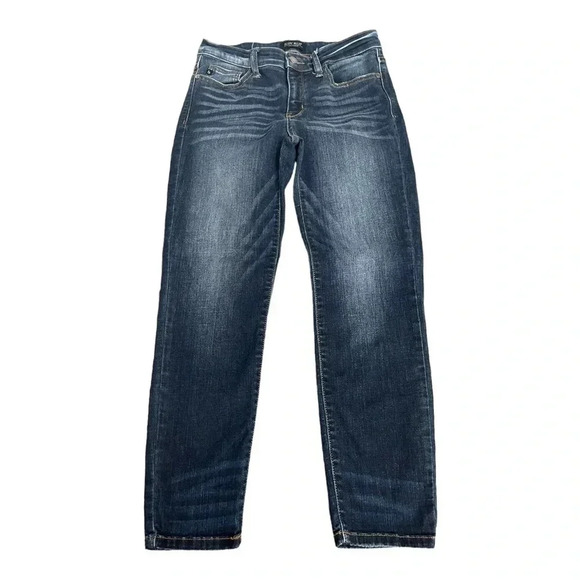 Judy Blue Relaxed Fit JB82102DK Dark Wash Ankle Stretch Jeans Womens size 7/28 - Picture 1 of 15